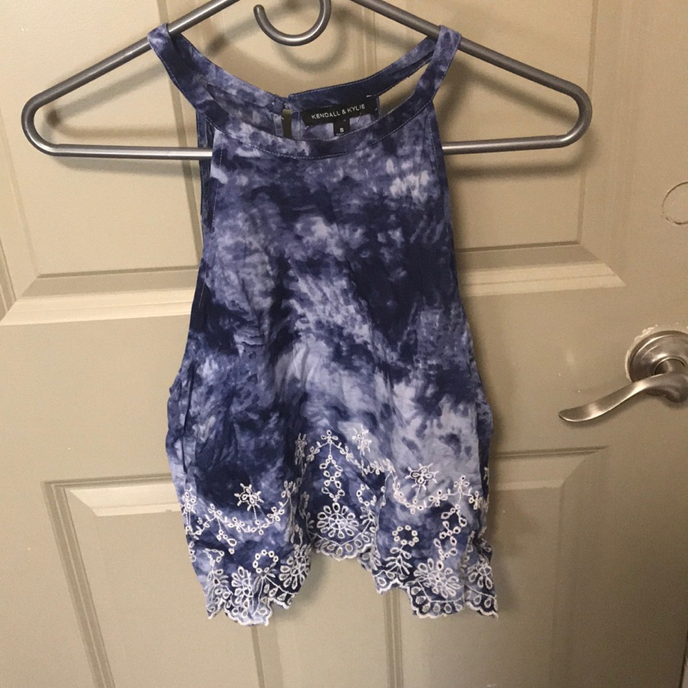 Blue tye dye Kendall and Kylie top